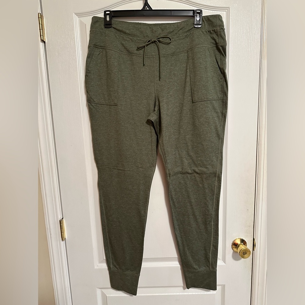 Women’s Old Navy Active Joggers XXL Tall Green Cozy Core High Rise Stretch